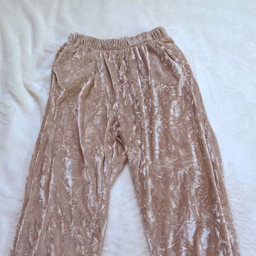 Crushed Velvet Jogger Pajama Pants